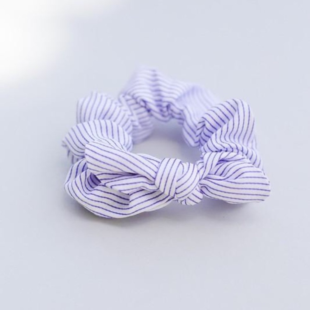 Blue Bow Scrunchie